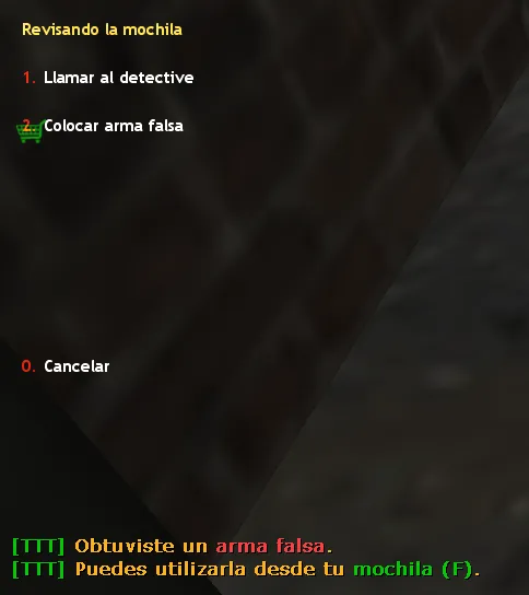 Vista previa en la mochila