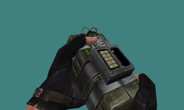 Modelo de la bomba en la mano