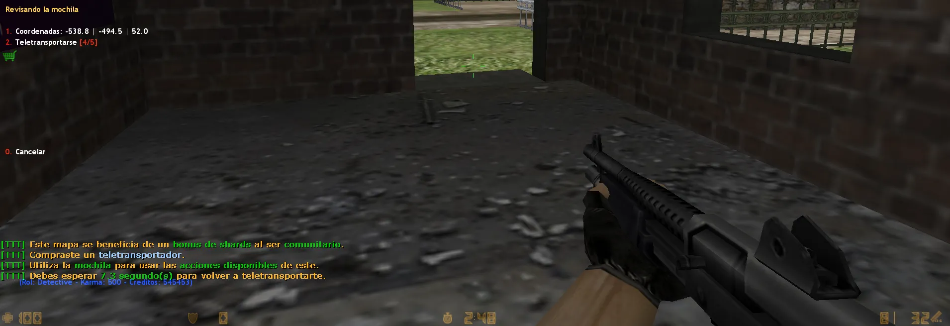 Vista previa del menú Teleport